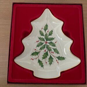 New in Box Lenox Holiday Tree Candy Dish
